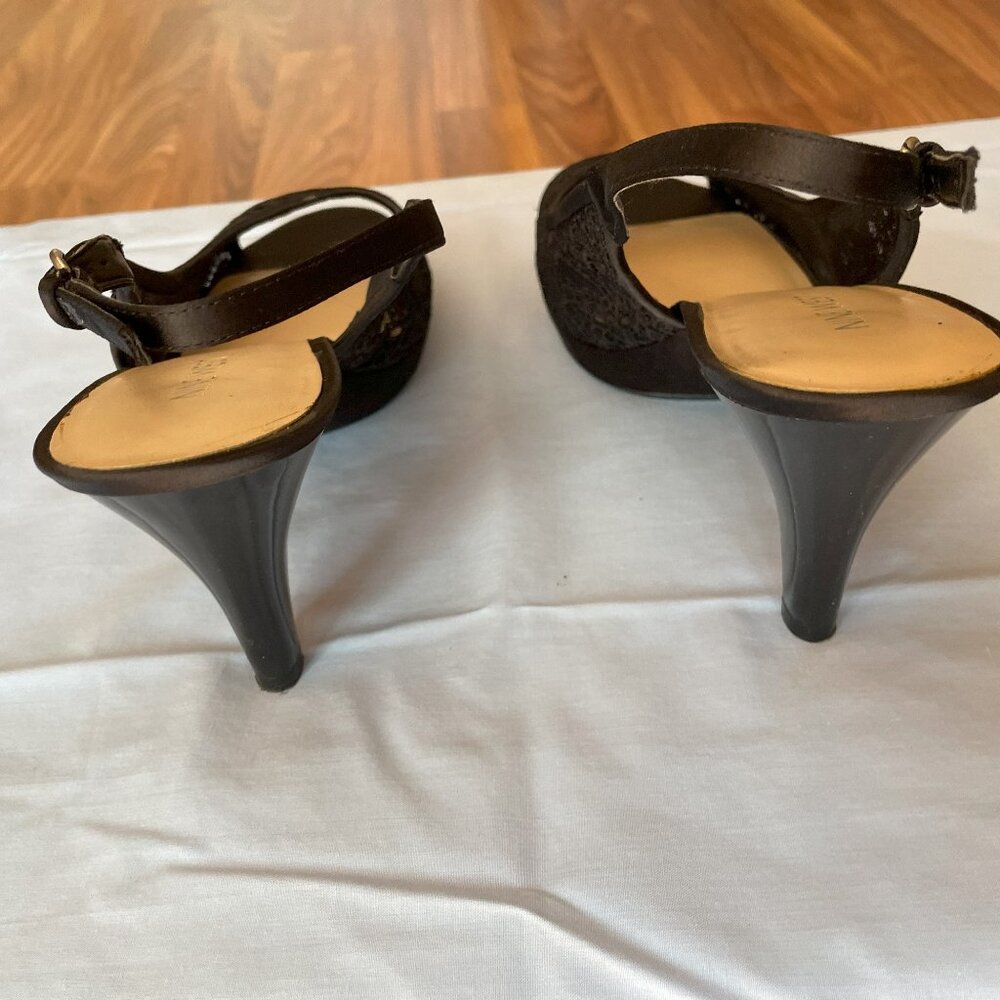 BLACK LACE SANDAL - DRESSY SHOE 9.5 - Picture 4 of 5